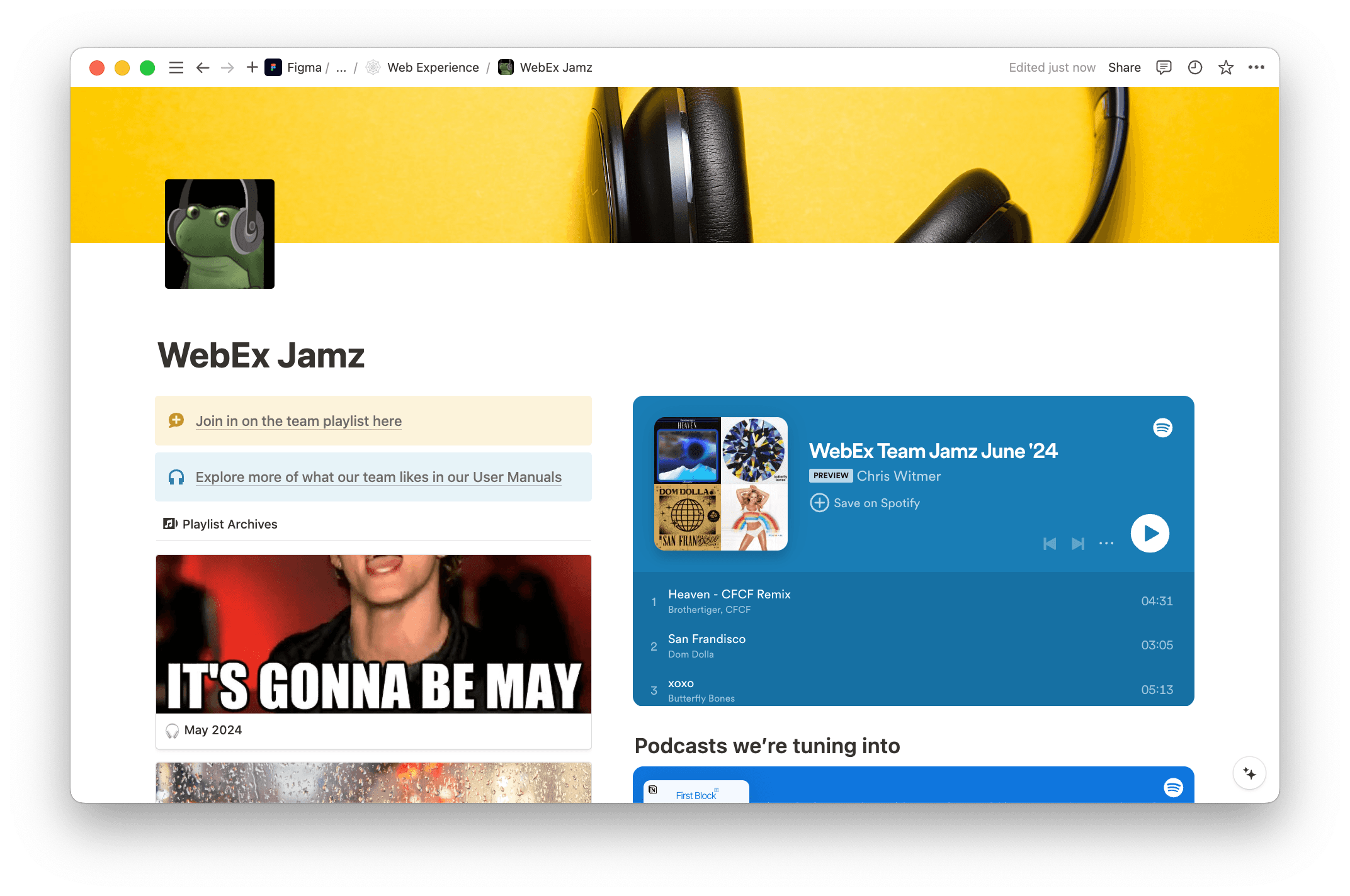 Figma's Web team brings personality to their teamspace in Notion